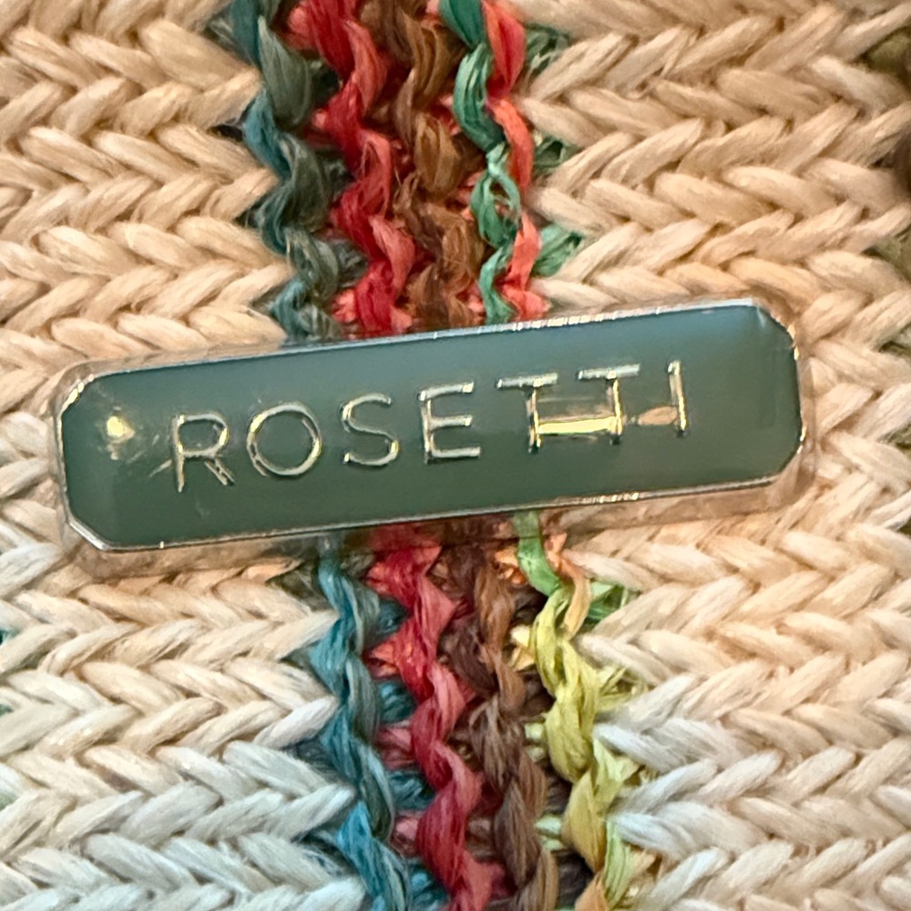 Rosetti Multicolor Woven Crossbody with Tan Trim - Picture 3 of 4